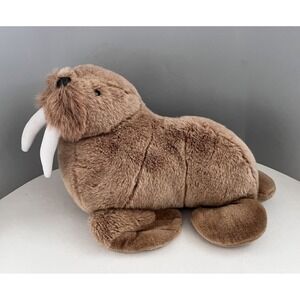 Vintage 18" Walrus Plush Big Fat Adorable Realistic Stuffed Sea Animal Toy 80s